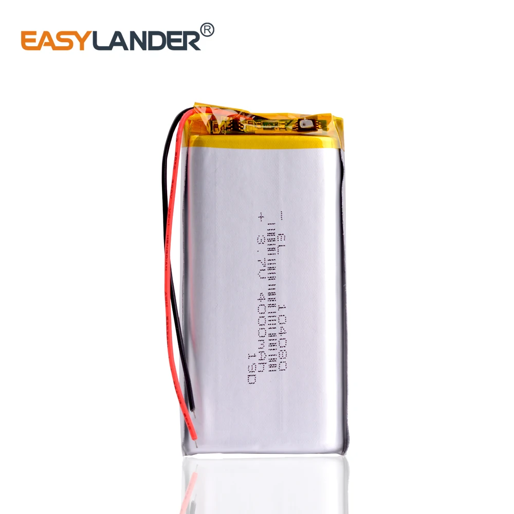 3.7V 4000mAh 104080 Rechargeable Lithium Li-ion Polymer Battery for colorfly c10 E-Books Power bank Tablet PC DVD