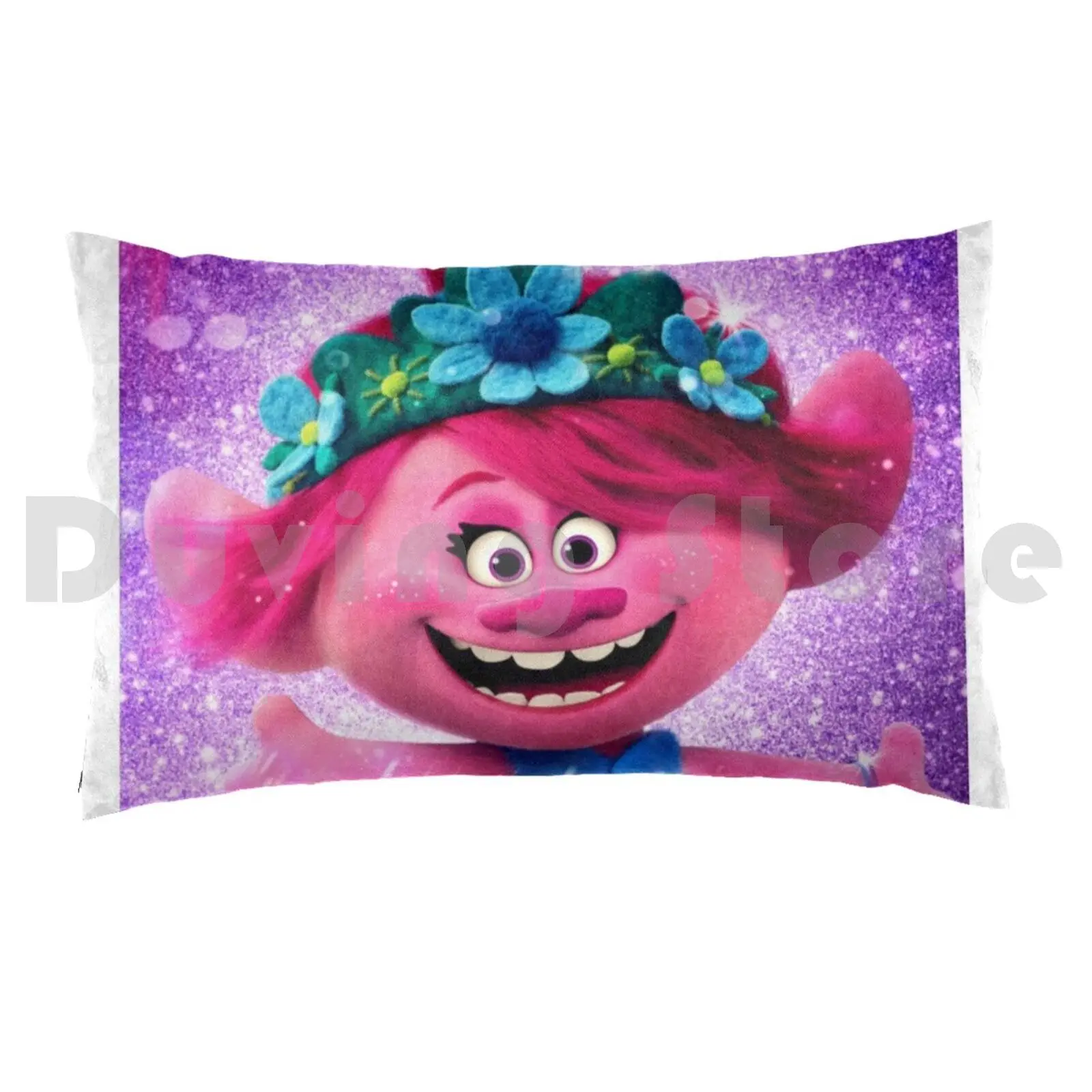 Trolls Design Pillow Case Printed 50x75 Trolls World Tour Cbeebies Kids Kids Tv Childrens Childrens Tv