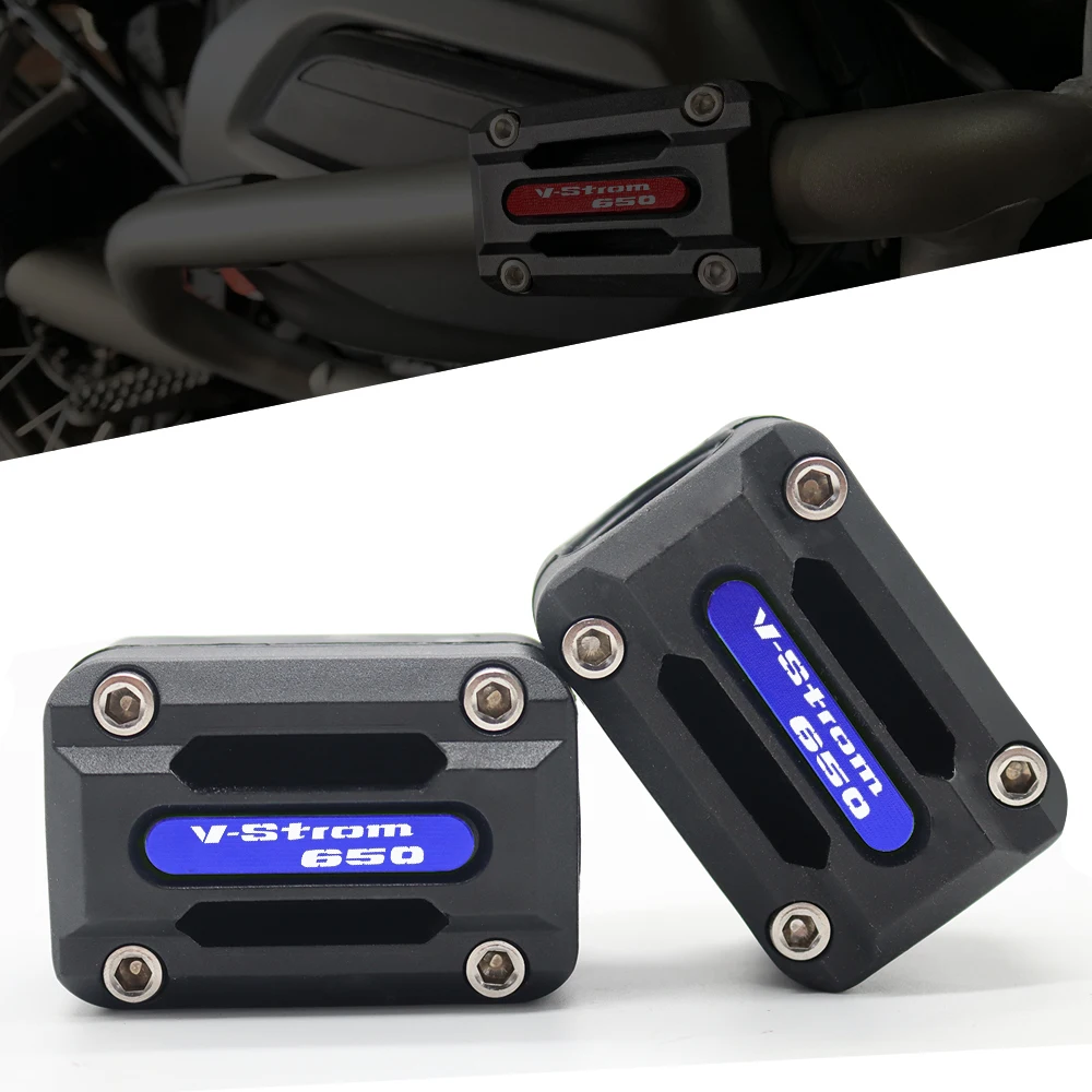 

For SUZUKI V-STROM 650 2004- 2021 22/25/28mm Motorcycle Engine Crash Bar Protection Bumper Decorative Guard Block