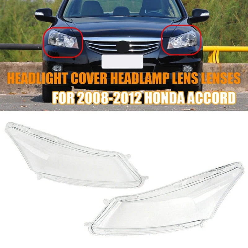 

Left+Right for Honda Accord 2008-2012 Car Headlight Lens Cover Headlight Lamp Shade Front Auto Light Shell(Pair)