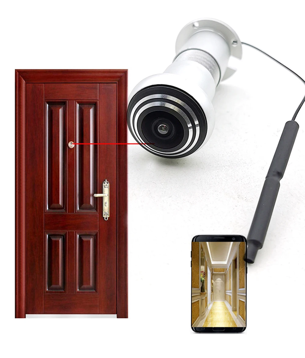 Tuya Door Eye Hole Security 1080P HD H.265 Wide Angle FishEye CCTV Network Mini Peephole Door WifI Camera P2P ONVIF