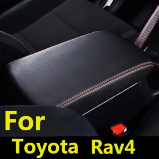 Customzied Microfibre Leather Center Armrest Cover For Toyota Rav4 2014 2015 2016 2017-2019 Car interior