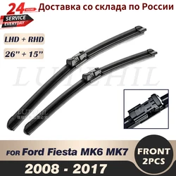 Wiper & RHD Front Wiper Blades For Ford Fiesta MK6 (MK7 in UK) 2008-2017 2009 2010 Windshield Windscreen Front Window 26