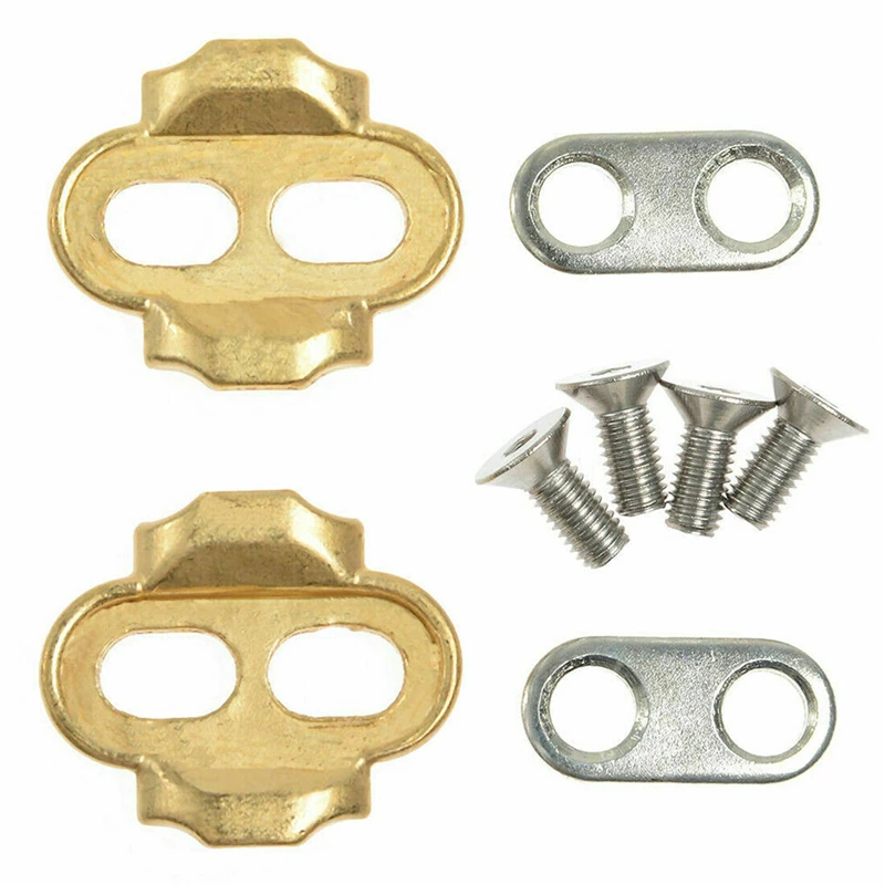 Bicycle  Cleats Pedals Locking Plate MTB Road Bike Shoes Cycling Lock Pedal Metal Crank Cleats Screw Set Riding Shoes Splint Set