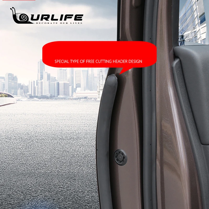 Car Door Seal Strips Sticker B Shape Rubber Seals Sound Insulation Sealing For Great Wall POER Canno Accessories Haval 2020 2021