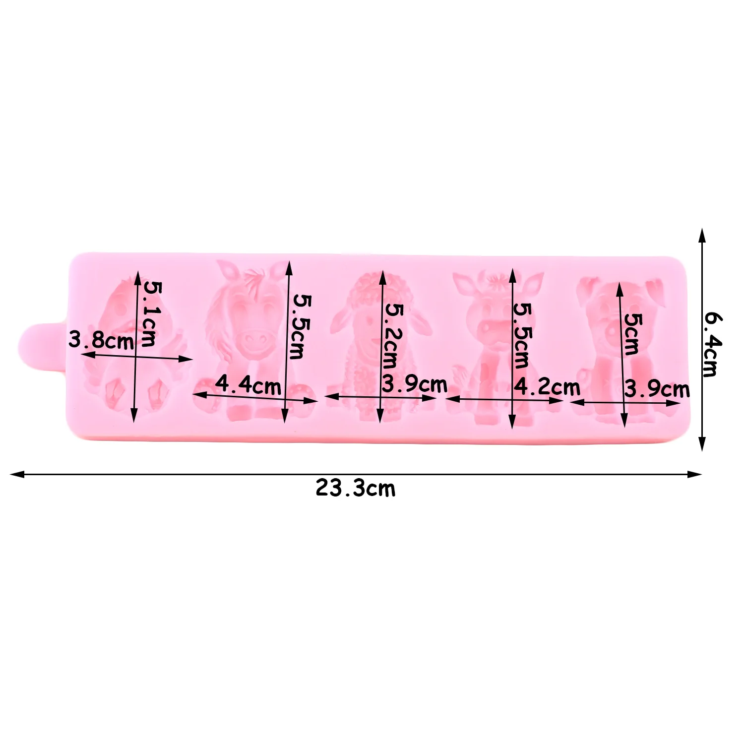 Animals Silicone Mold DIY Baby Party Cupcake Topper Fondant Cake Decorating Tools Lion Sheep Candy Clay Chocolate Gumpaste Mould