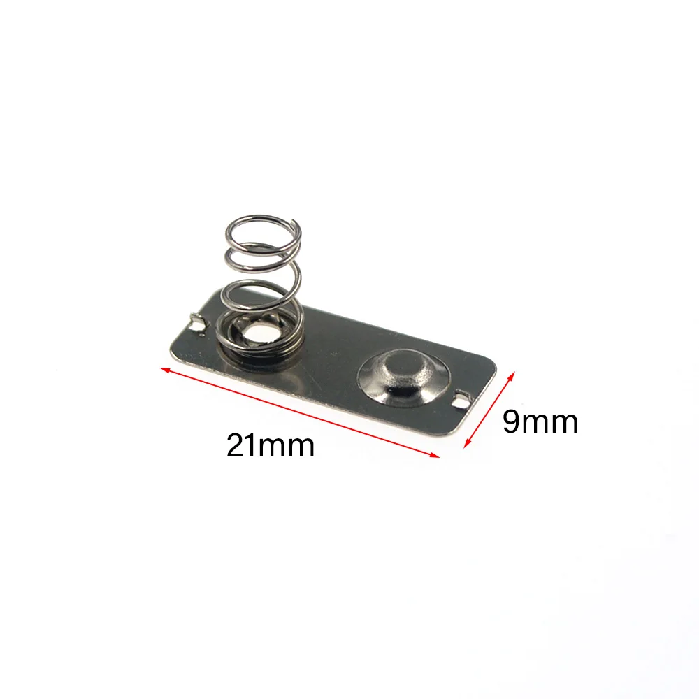 10pcs/ 21x9mm Replacement Metal Batteries Spring Contact Plate Silver For AA AAA Battery case