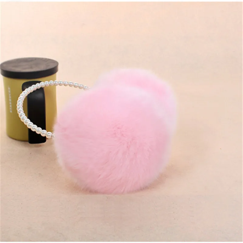 2022 2021 New Novelty Pearl Winter Earmuffs Women Fur Earmuff Ear Warmers Girls Imitation Rabbit Plush Cute Ear Hair Accessories