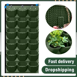 Vertical Garden Flower Pot Self Watering Plant Pot  Plastic Wall Hanging Planter Holder Ring Wall Vase Garden Accessories