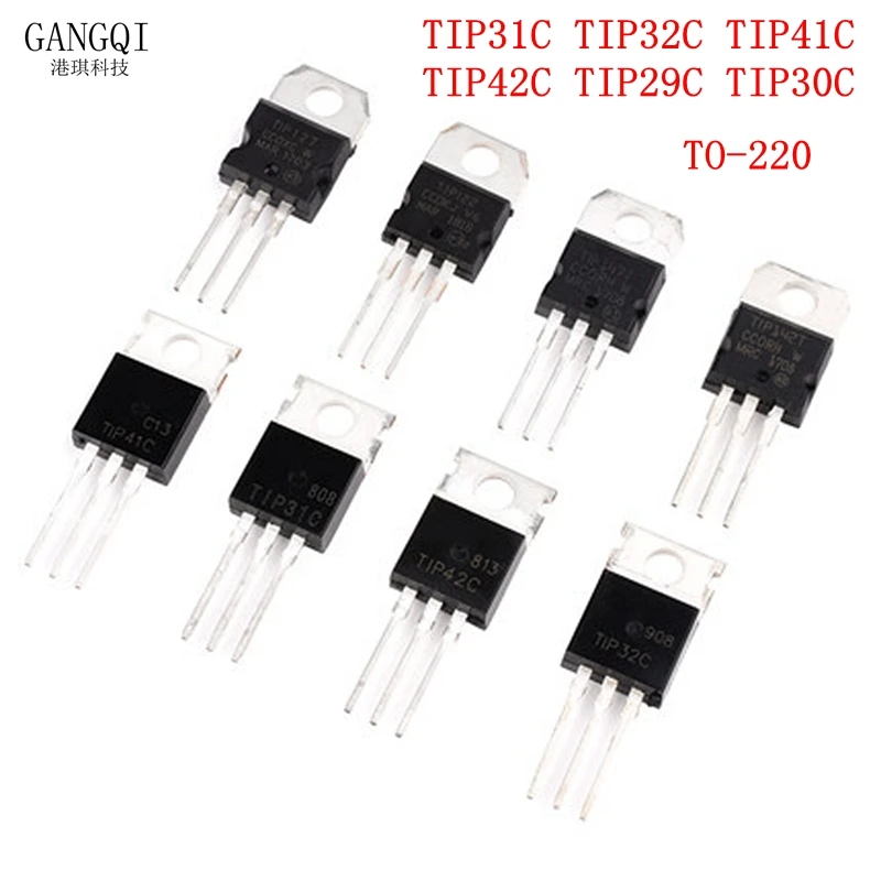 10PCS TIP31C TIP32C TIP41C TIP42C Transistor TO-220 TO220 TIP31 TIP32 TIP41 TIP42 TIP29C TIP30C TIP29 TIP30  new IC Chipset