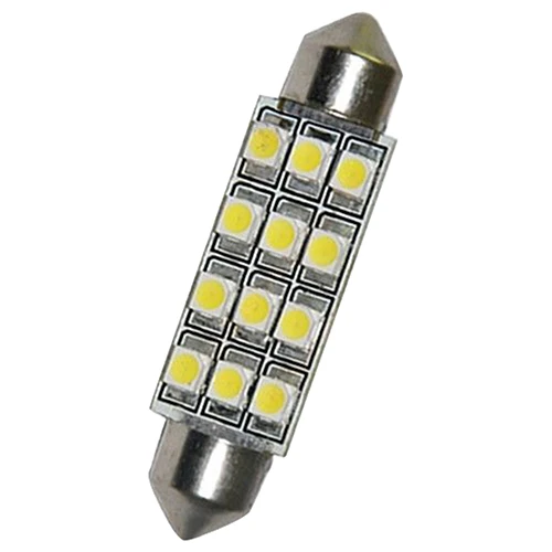 2 шт., автомобильная светодиодная лампа 12 3528 SMD, 40 мм