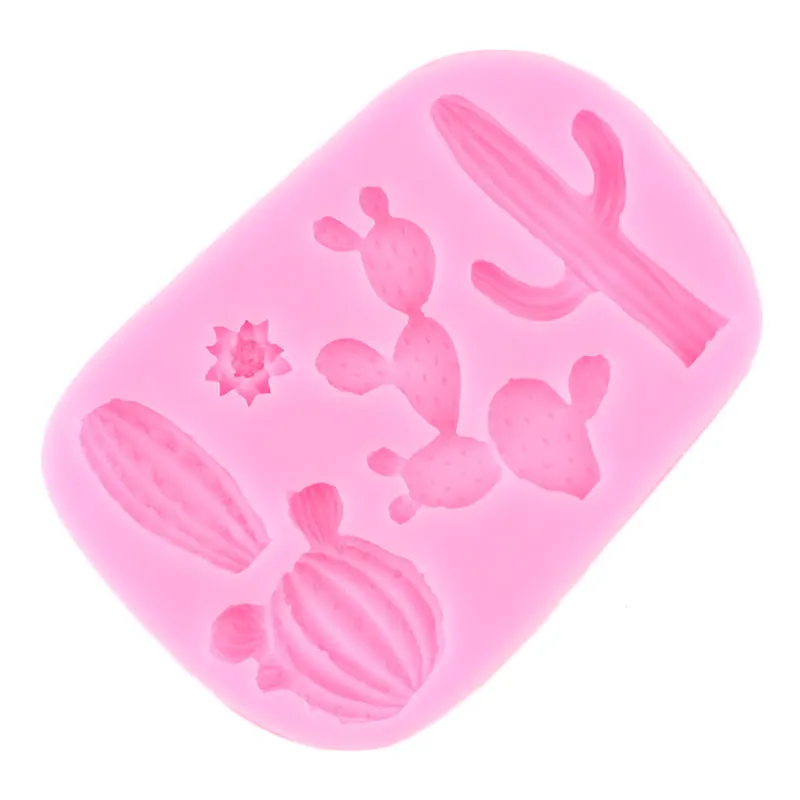 Cactus Plant Silicone Molds DIY Chocolate Candy Polymer Clay Cookie Baking Cupcake Topper Fondant Cake Decorating Tools