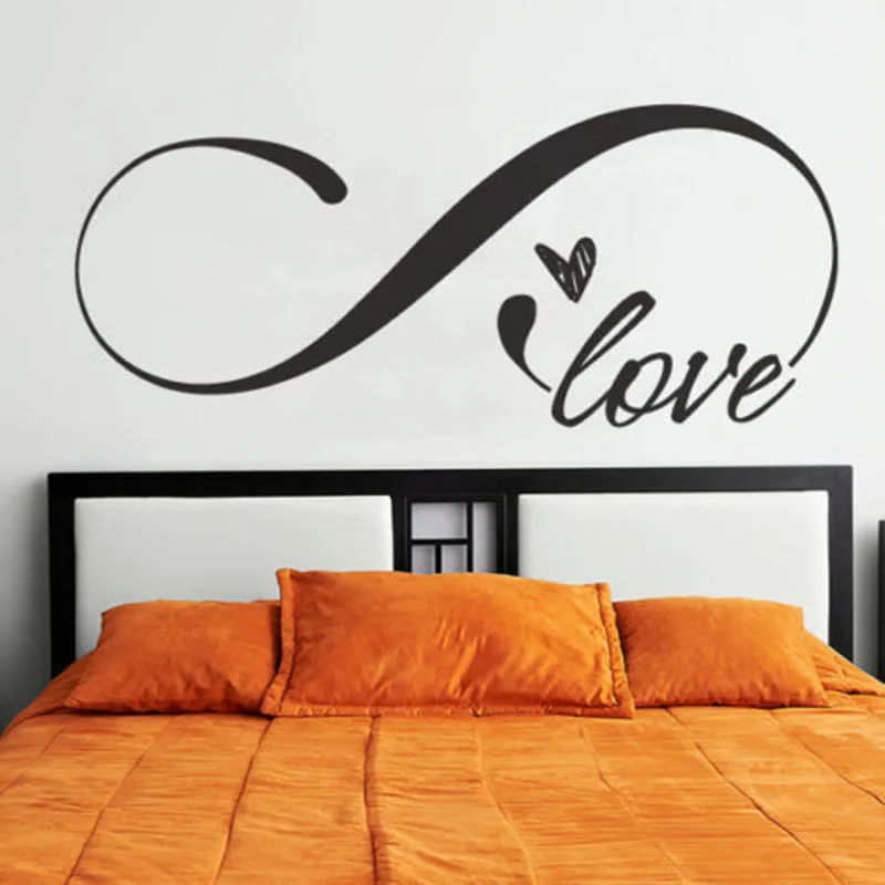 

Love Infinity Wall Sticker Symbol Bedroom Headboard Quote Vinyl Decals Wall Decoration Living Room Removable Art Decor Murals