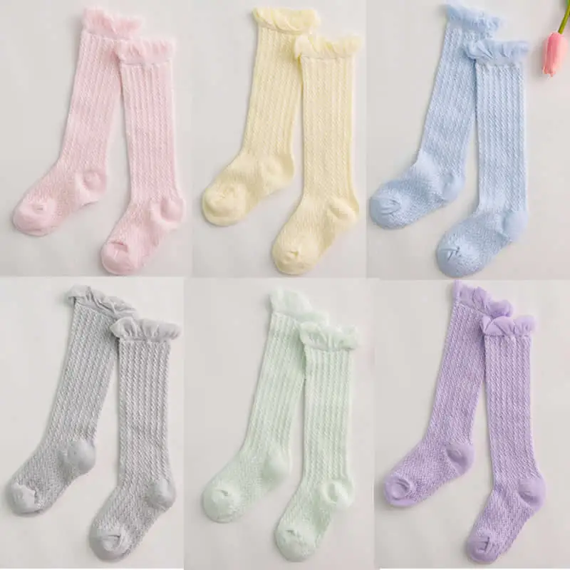 Baby Cotton Mesh Breathable Socks Newborn  kids socks Baby Girl Socks 0-24 months Toddler Infant knee high Baby Girls Socks
