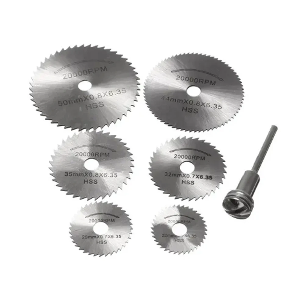 Mini utensile rotante a lama circolare HSS per taglierina in metallo Dremel Set di utensili elettrici dischi da taglio per legno trapano mandrino Cutoff 22-60mm