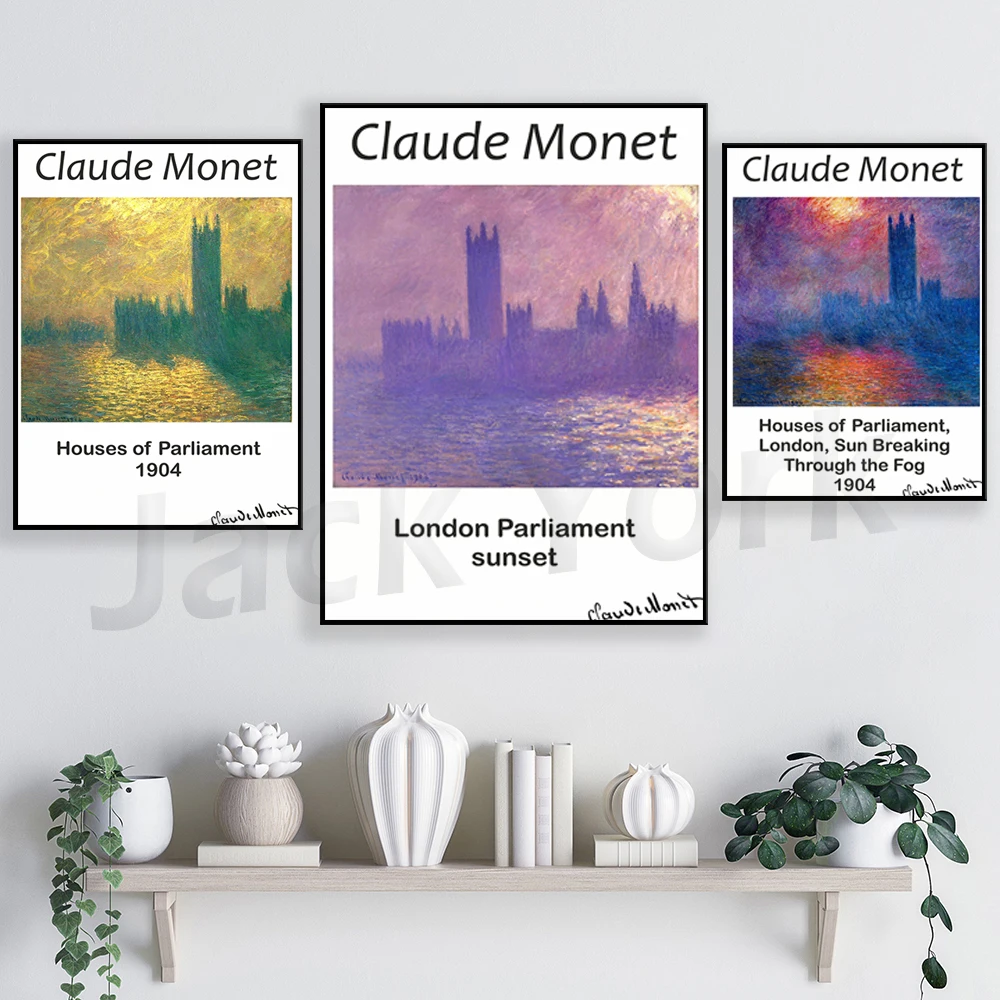 Claude Monet Print Houses Of Parliament 1904, Best Friend Gift, Monet Prints, London Parliament Print Poster, Printable Wall Art