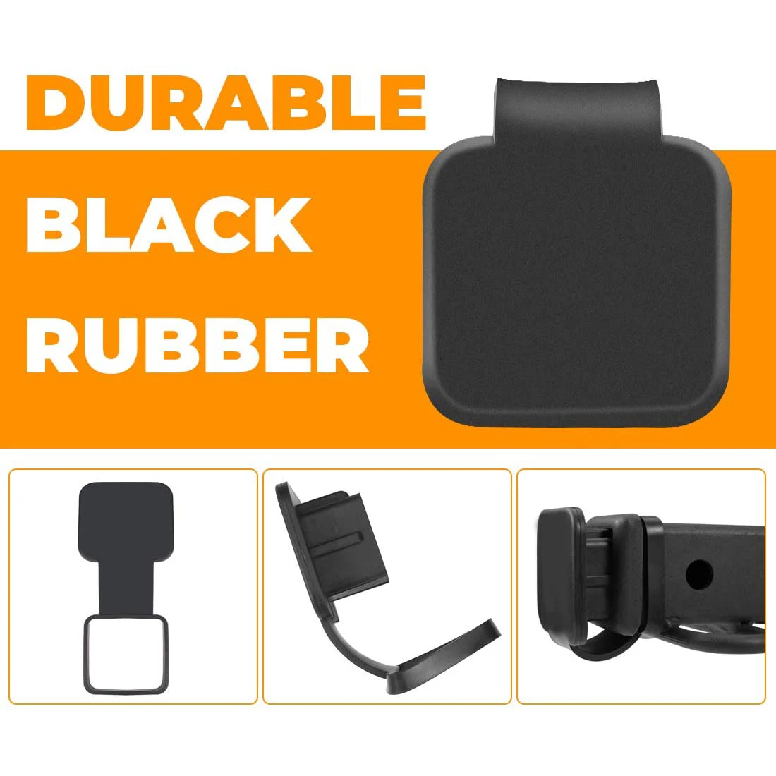 2 Inch Trailer Hitch Cover Tube Cover Plug Cap Rubber Fits 2 Inch Receivers Class 3 4 5 for Toyota 1.25 Inch Receivers for Subar