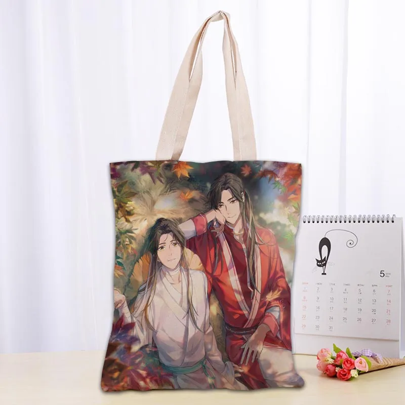 New Arrival Tian Guan Ci Fu 02 Bag Foldable Shopping Bag Reusable Eco Large Unisex Canvas Fabric Shoulder Bag Tote 0913