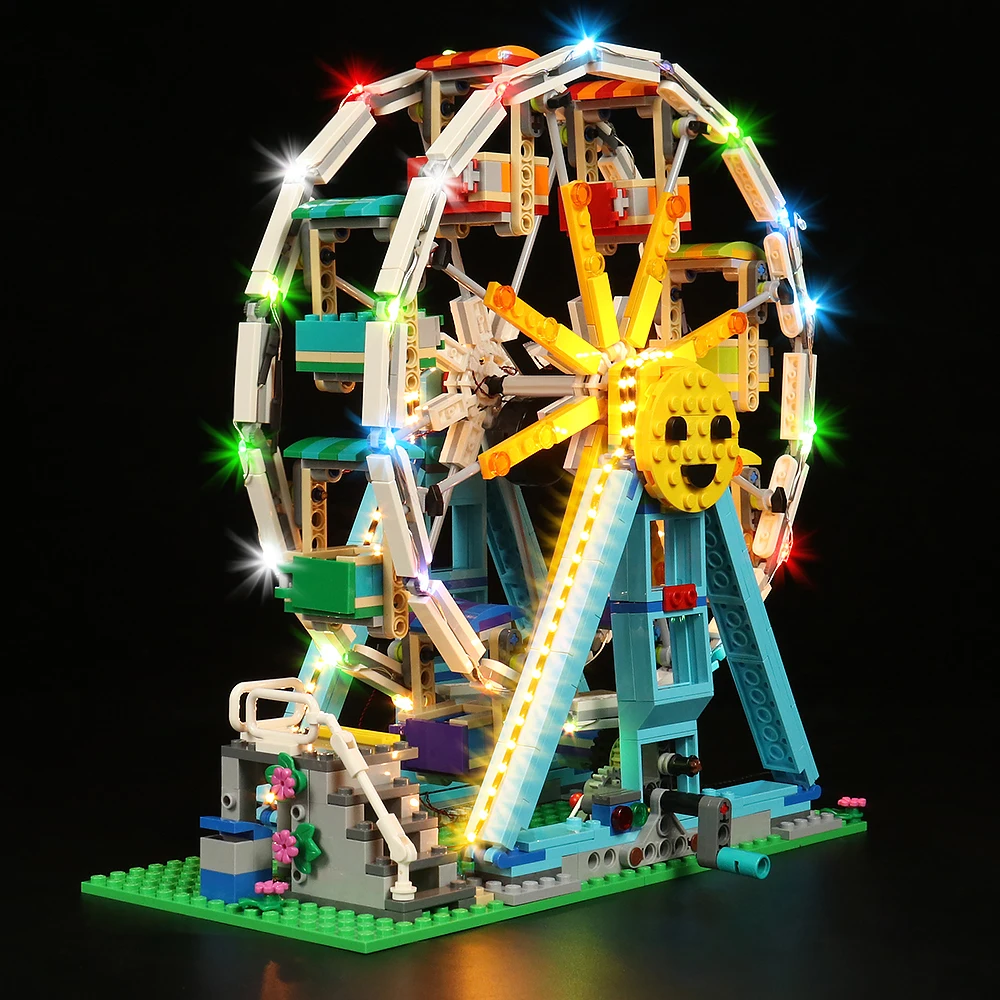 Vonado LED Lighting Set for 31119 Ferris Wheel Amusement Park Toy Light Kit, Not Included the Building Block