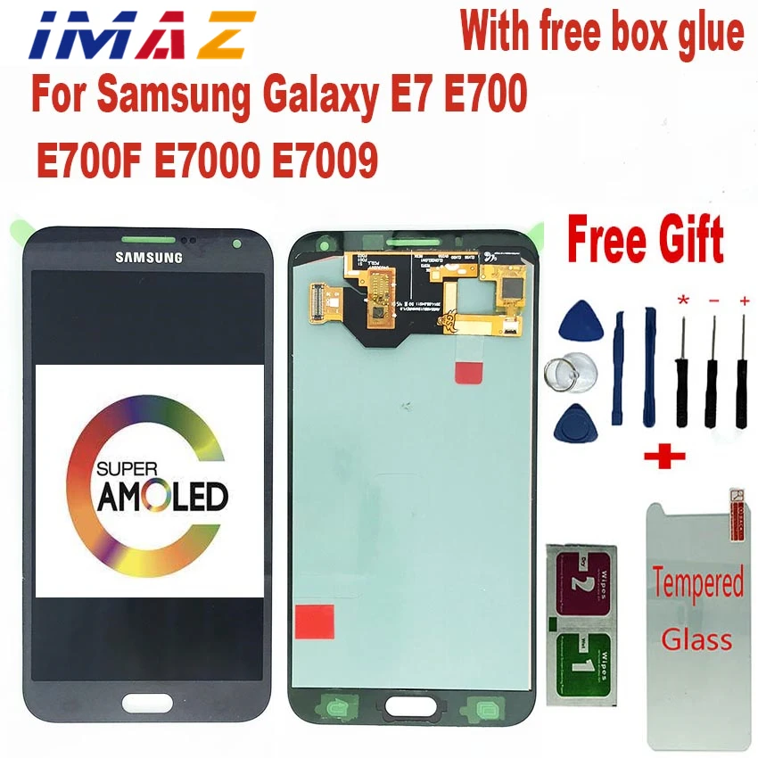 

IMAZ 100% Tested AMOLED 5.5“ LCD For Samsung Galaxy E7 E700 E700F E7000 E7009 LCD Display Touch Screen Digitizer Assembly