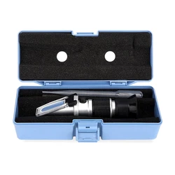 Glycol Refractometer Antifreeze Car 1-1.4 Battery Acid Engine Coolant Tester Tool Fluid Refractometer Tester ATC with Box