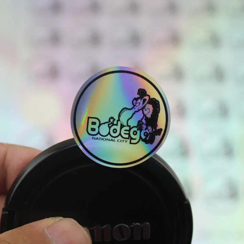 Custom vinyl label stickers hologram 3D clear decorative logo carbon dome stickers