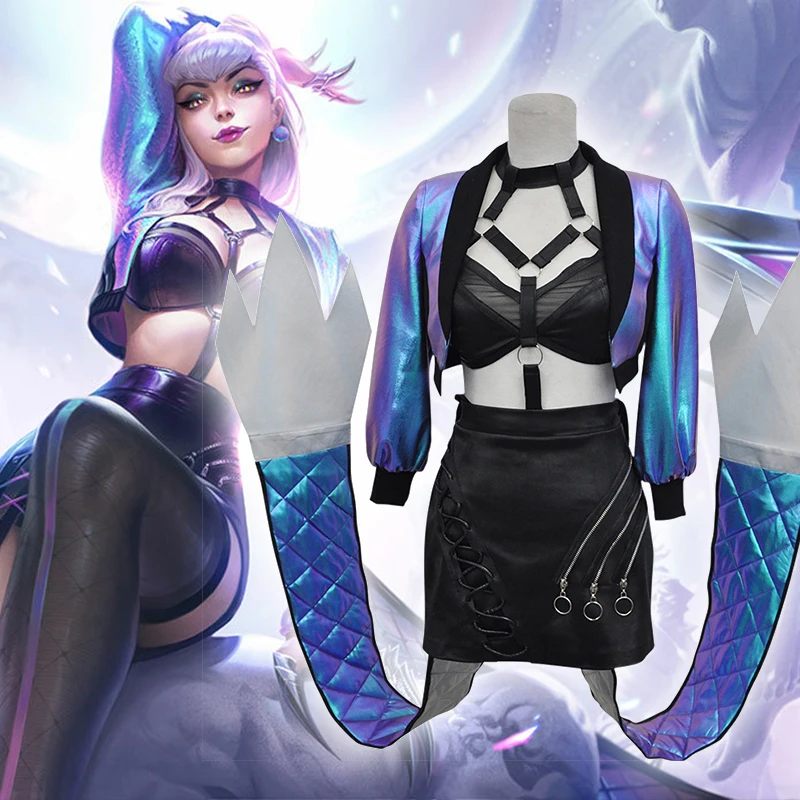 

Game LOL Cosplay Costumes Agony's Embrace Evelynn Cosplay Costume KDA All Of Evelynn Skin Uniforms Clothes Suits Wears outfits