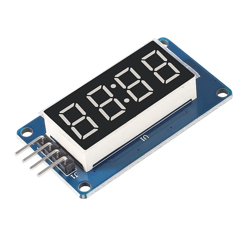 6PCS 4 Digits 7 Segment Digital Tube TM1637 LED Display Module I2C with Clock Display for Arduino and Raspberry Pi