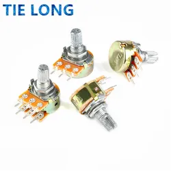 10pcs WH148 3pin 6pin 15mm B1K B2K B5K B10K B20K B50K B100K B250K B500K B1M Potentiometer 1K 2K 5K 10K 20K 50K 100K 250K 500K 1