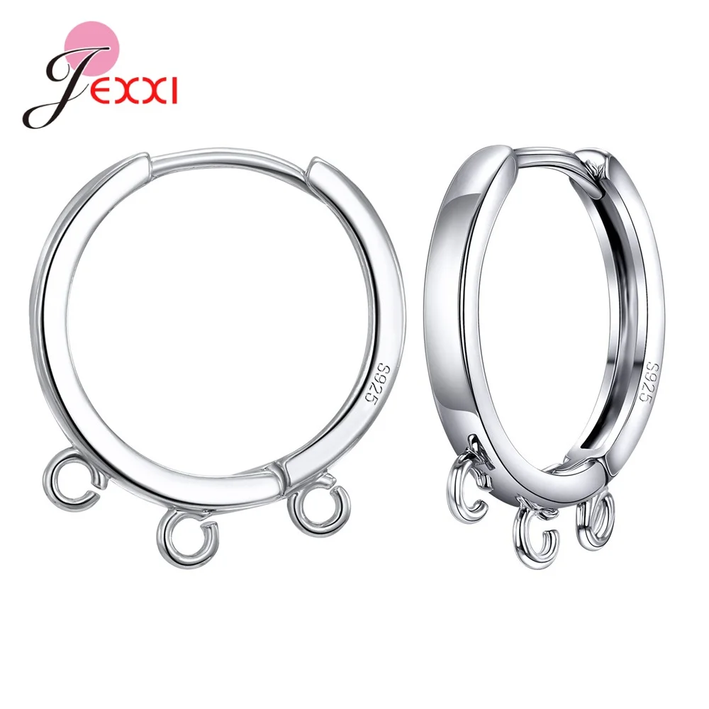 Good Sale 925 Sterling Silver Round Small Hoop Earring Women Girls Wedding Party Jewelry Accessory Earring Findings For Sale