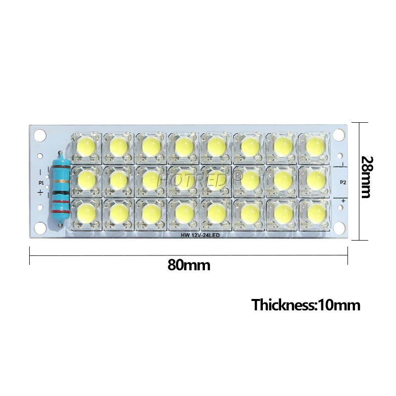 LED Piranha Board Lamp Module DC 12V 24LED Super Bright White Light Energy Saving  Street Energy Saving For Car DIY Kit