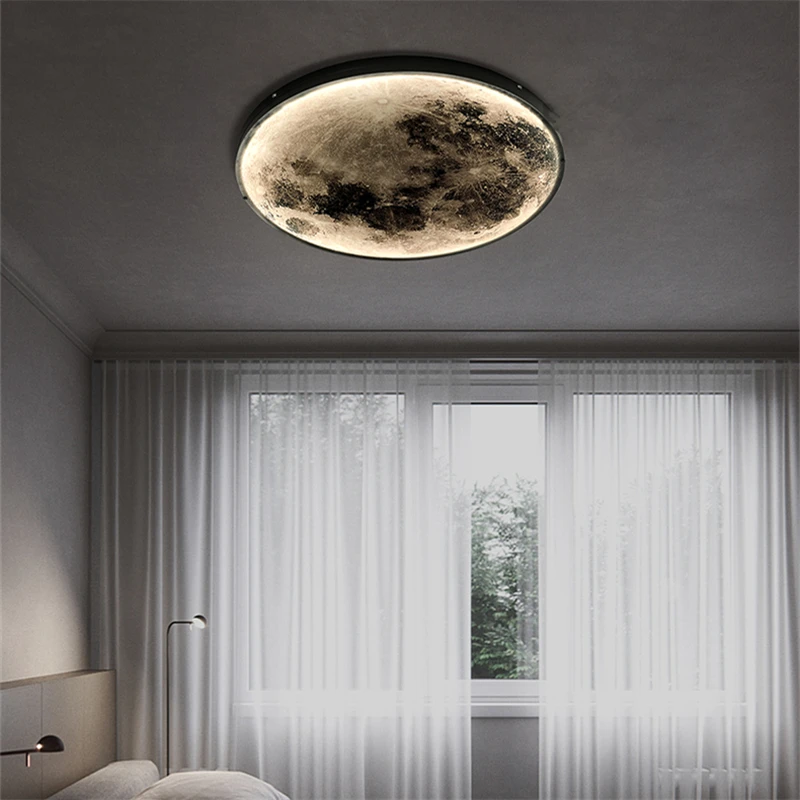 Moon wall lamp bedroom bedside lamp modern minimalist living room background wall light luxury decorative lamp Nordic art mural