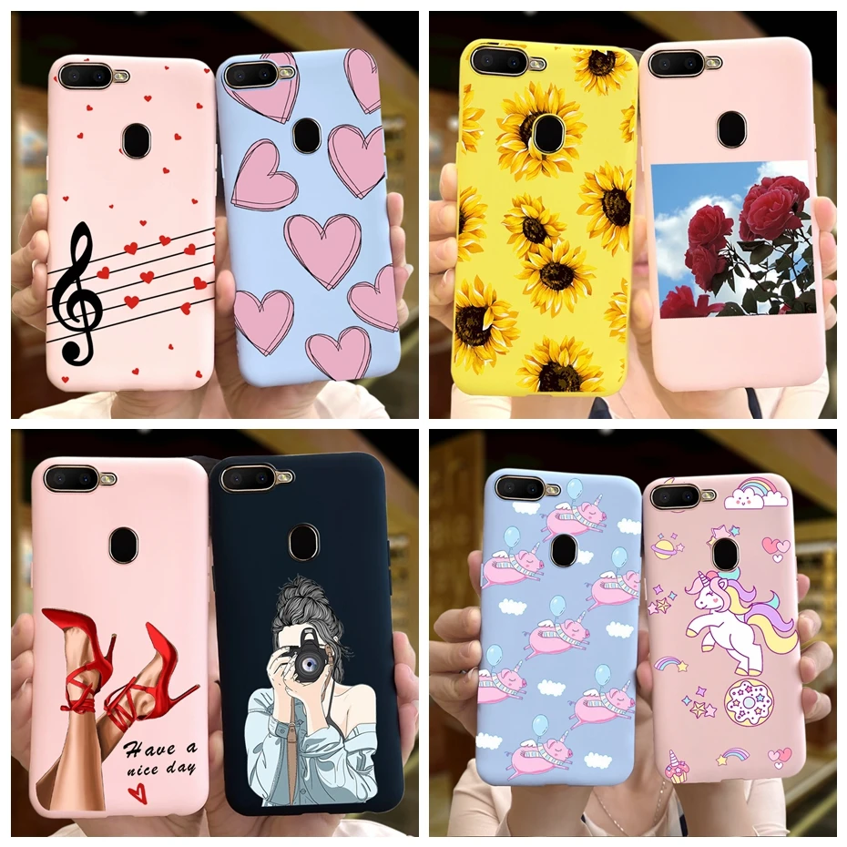 New Printed Case For OPPO A5S AX5S A7 2018 A7N AX7 A12 Case Colored Silicone Soft Back Cover For Oppo A5s A 5s CPH1909 Funda