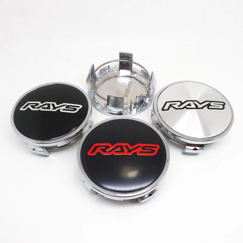 4pcs 62MM Rays Racing Wheel Center Hubs Cap Car Styling Dust Rims Cover Emblem Badge Auto Accessories