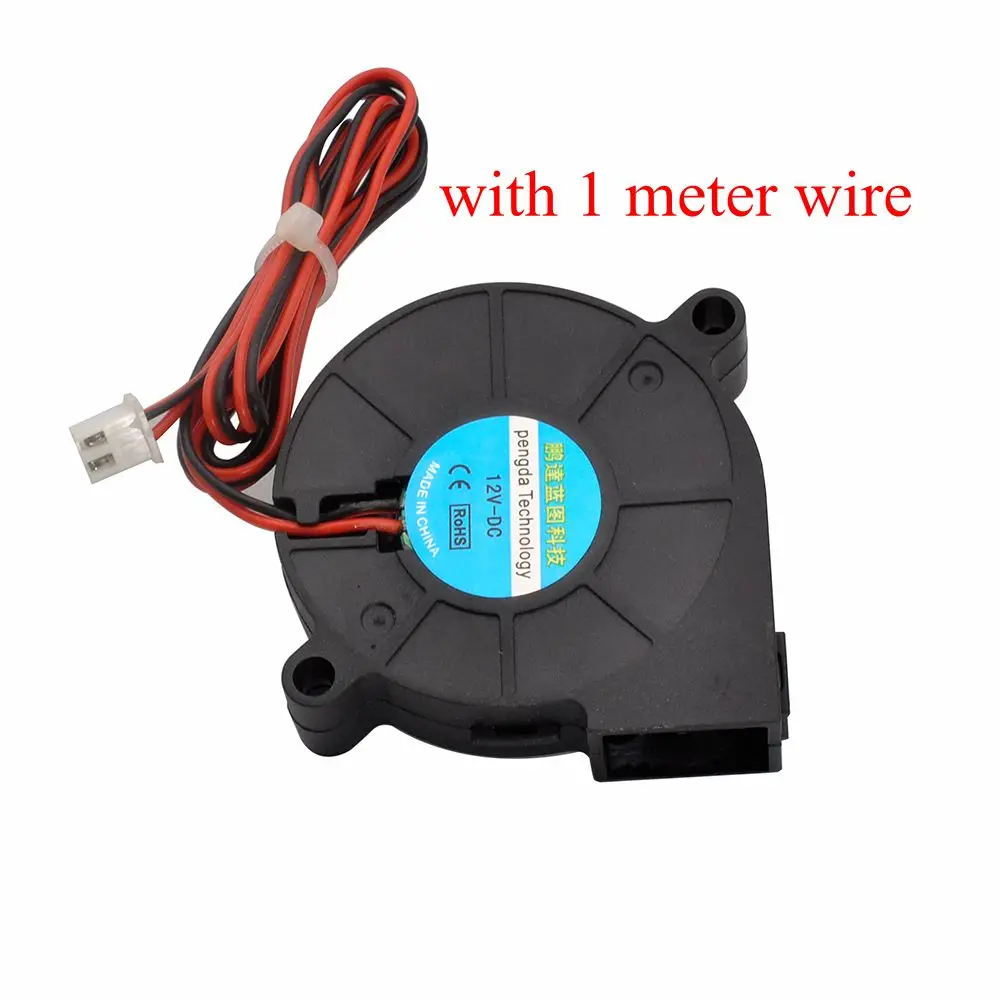 

2pcs 50x50x15mm 3D printer 12V DC 0.15A 50mm Blow Radial Cooling Fan 5015 Side blower fan extruder hotend cooling Turbo fans