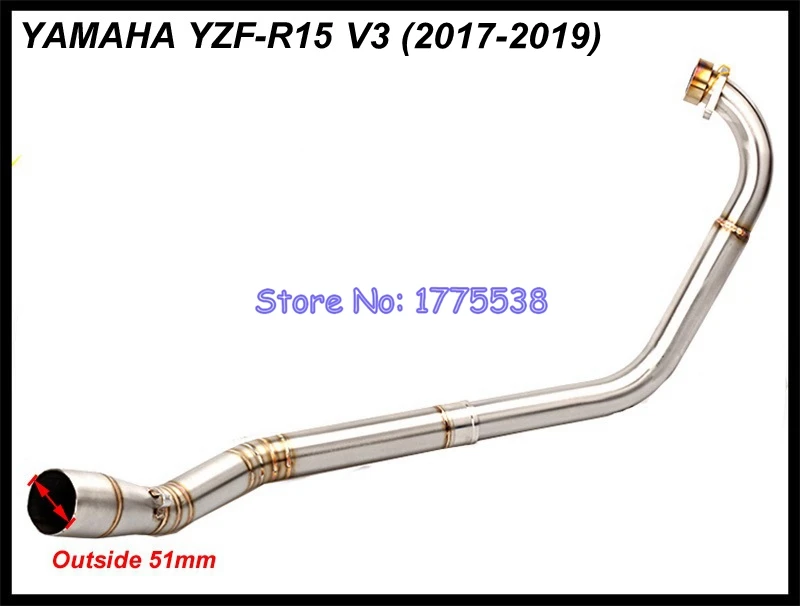 Motorcycle Exhaust Full System with Collector Header Tube Exhaust Muffler Escape Demper DB Killer for YZF-R15 V3 17-19EscapeMoto