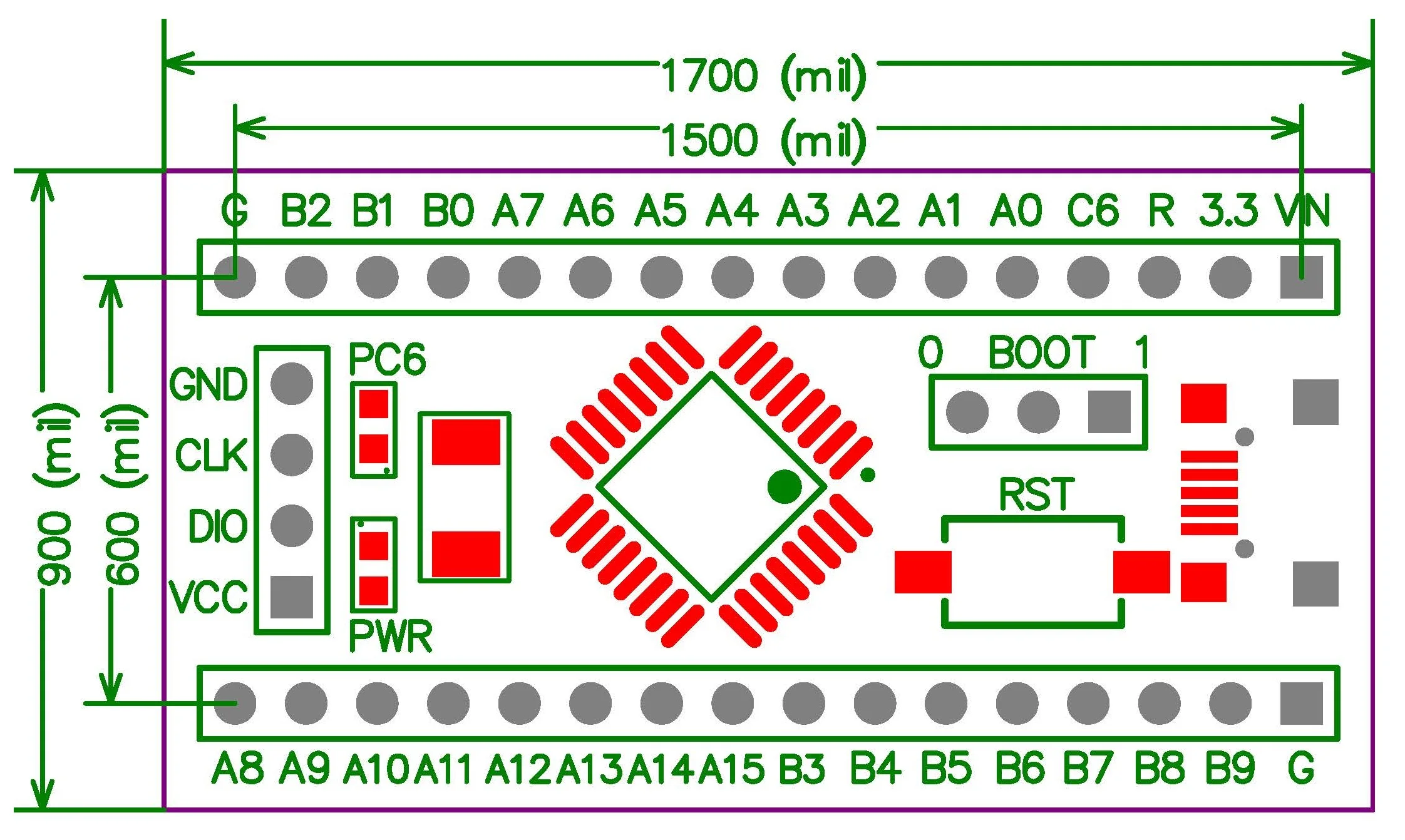 STM32G030K8T6 Core Board Stm32g00 Minimum System Cortex-M0 + New Product G0 Development Board