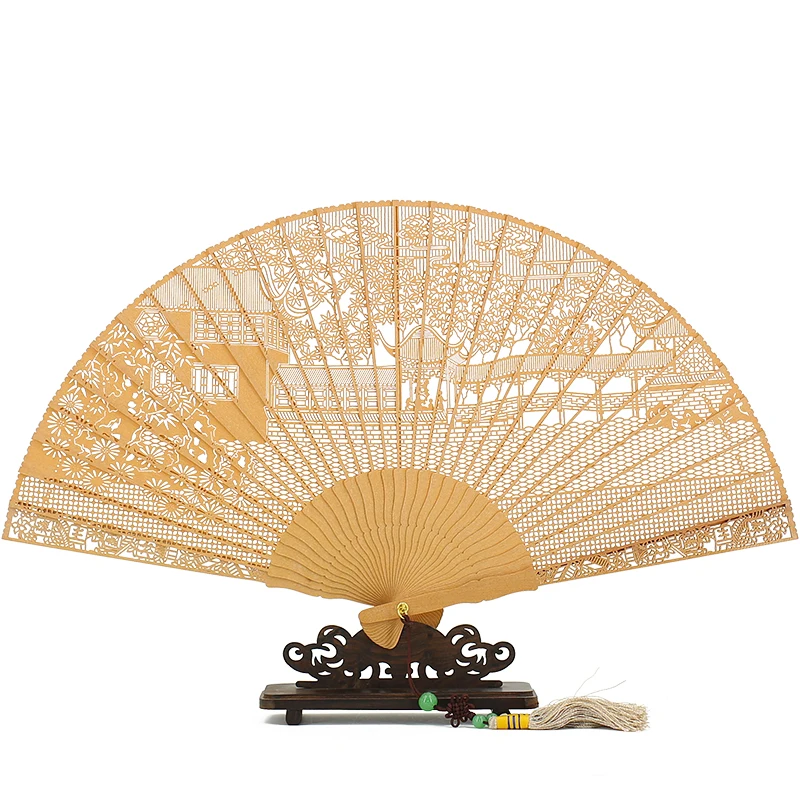 |Chinese wind ebony doors of folding fan gift collectables - autograph to restore ancient ways the sandalwood fan crafts