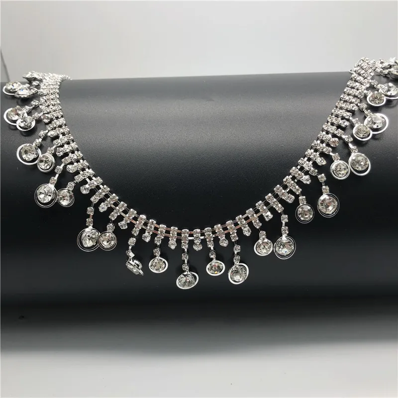 

10Yards Rhinestone Trim Wedding Belt Women's Crystal Sash Bridesmaid Evening Dresses Bridal Gowns Accessories