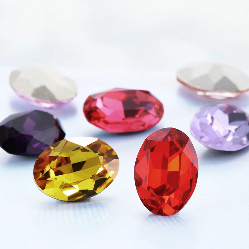 High Quailty Fancy Oval Crystal Rhinestone Loose Beads Sew On Rhinestone DIY Jewelry Making Clothing Accessories Rhinestone