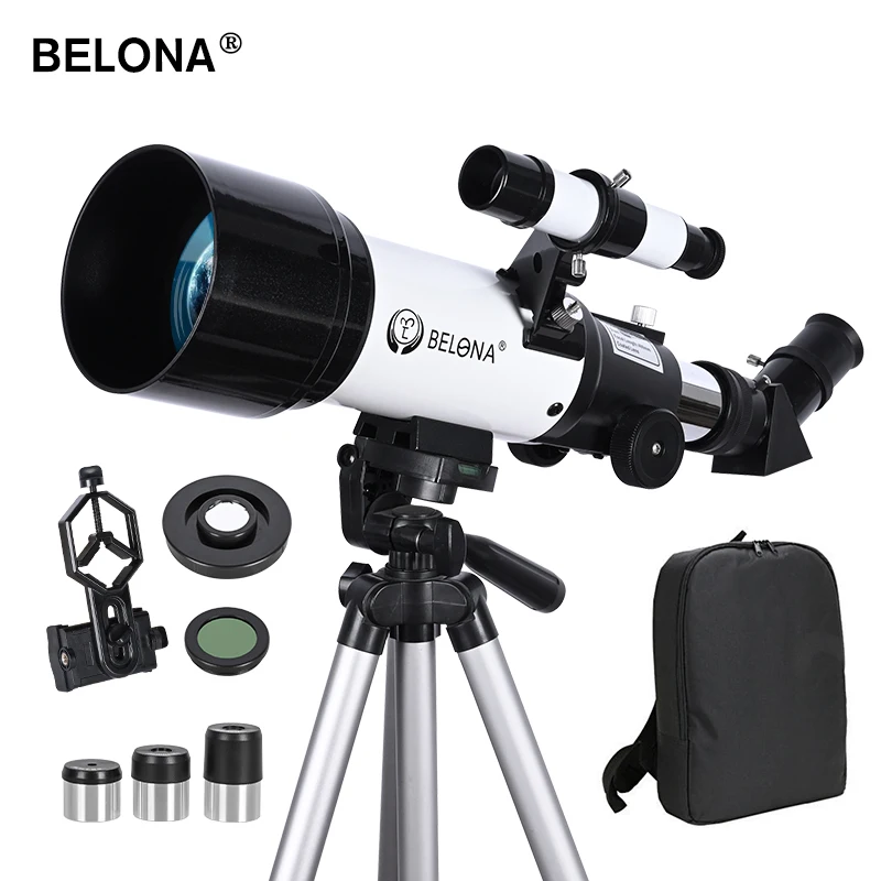 F40070M HD Astronomical Telescope with Tripod Monocular Moon Bird Watching Kids Gift Match Phone Adapter Finder Scope BLT-01