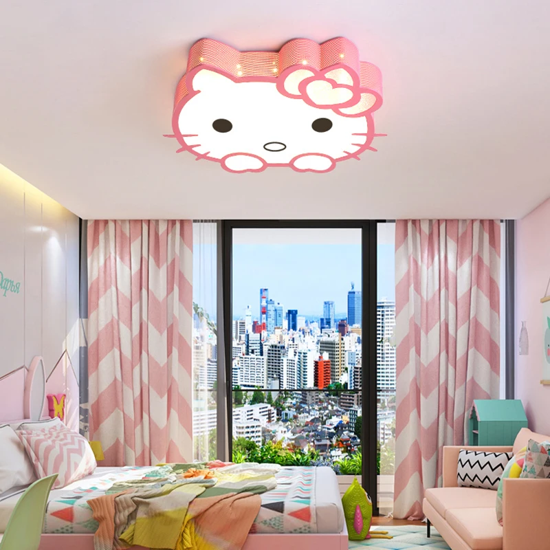 Lovely cat decoration home children bedroom decor smart led lamps ceiling lights for living room indoor lighting kids lamparas