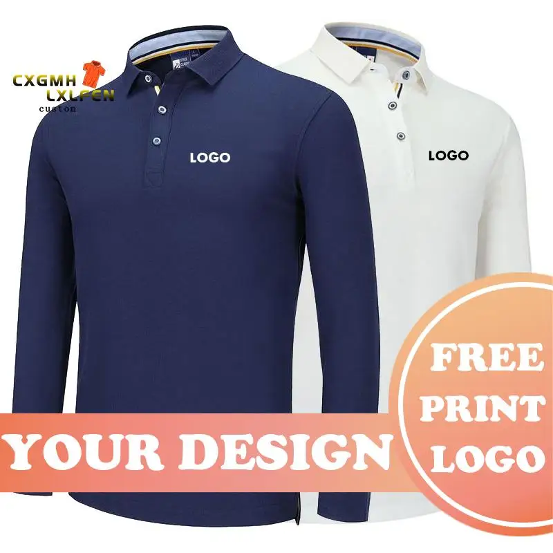 

Spring Autumn 2020 Men Fashion Brand Polo Shirt DIY Custom Printed Your Own Photo Logo Couples Women Solid Breathable Polos Tops