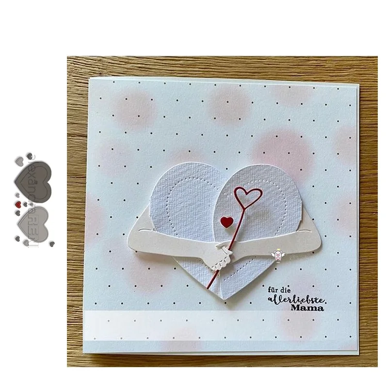 New Heart switch love card  metal Cutting Dies Stencils DIY Scrapbooking Paper/photo Cards Embossing Dies