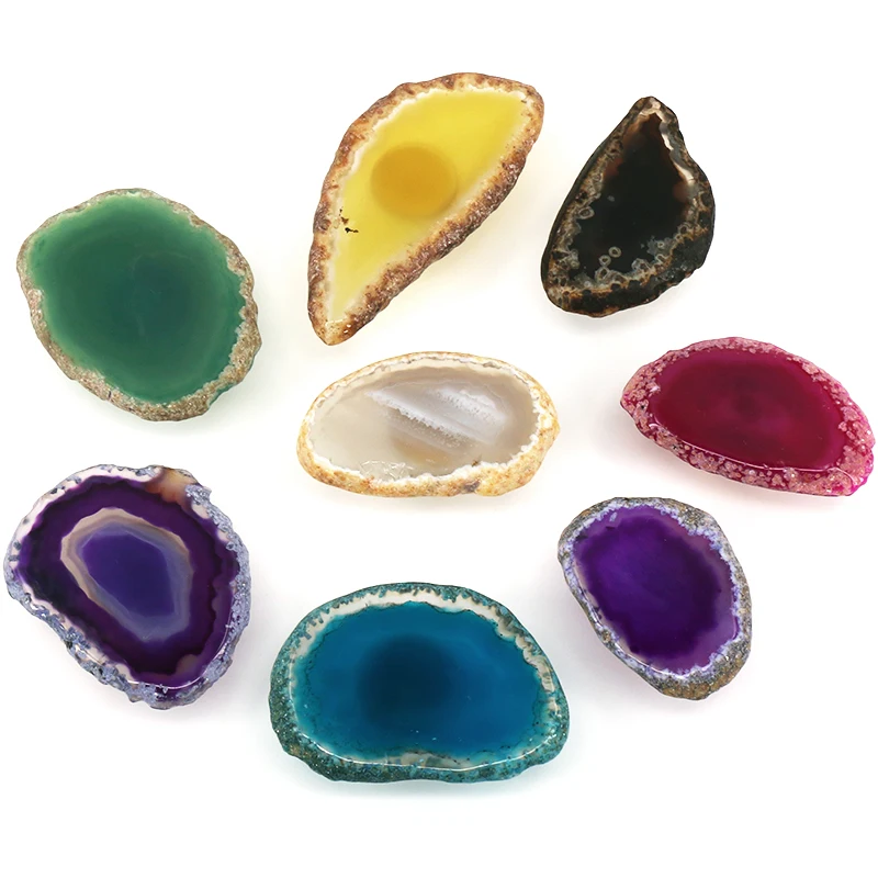 1PC Natural Agate Stone Theme Cabinet Knobs Nursery Dresser Cupboard Wardrobe Decorative Pull Handles