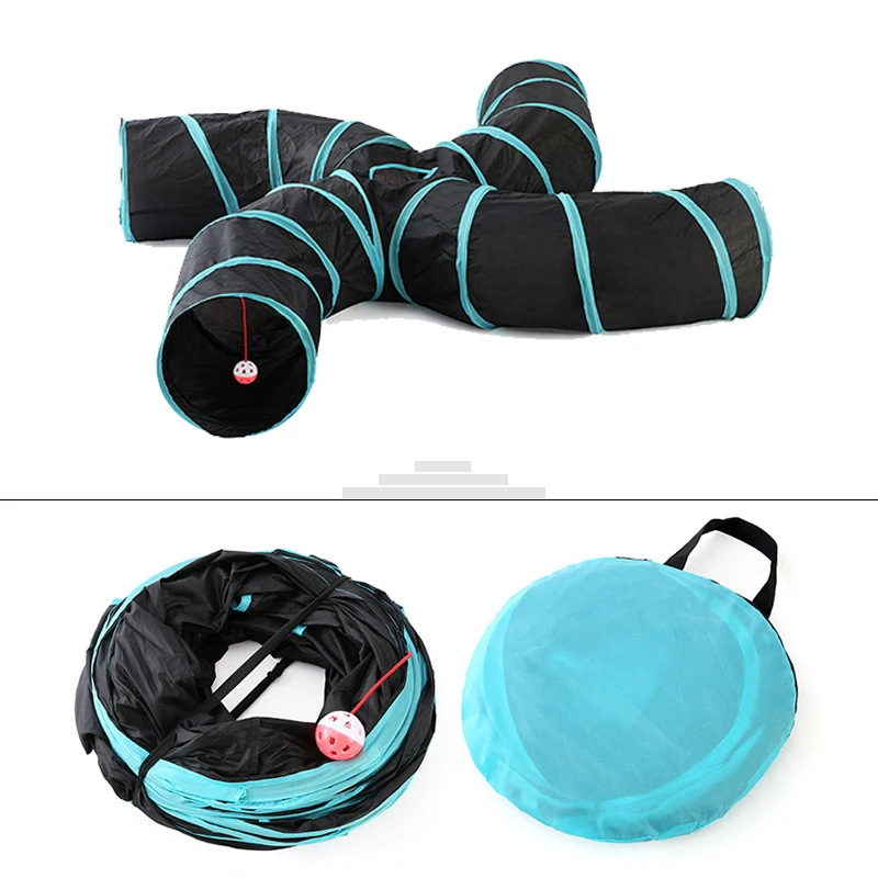 S Shape Pet Cat Tunnel Tube Funny Toys for cats Foldable Cat Toys Interactive Rabbit Play Games Kitty Tunnel Chat Pet Product