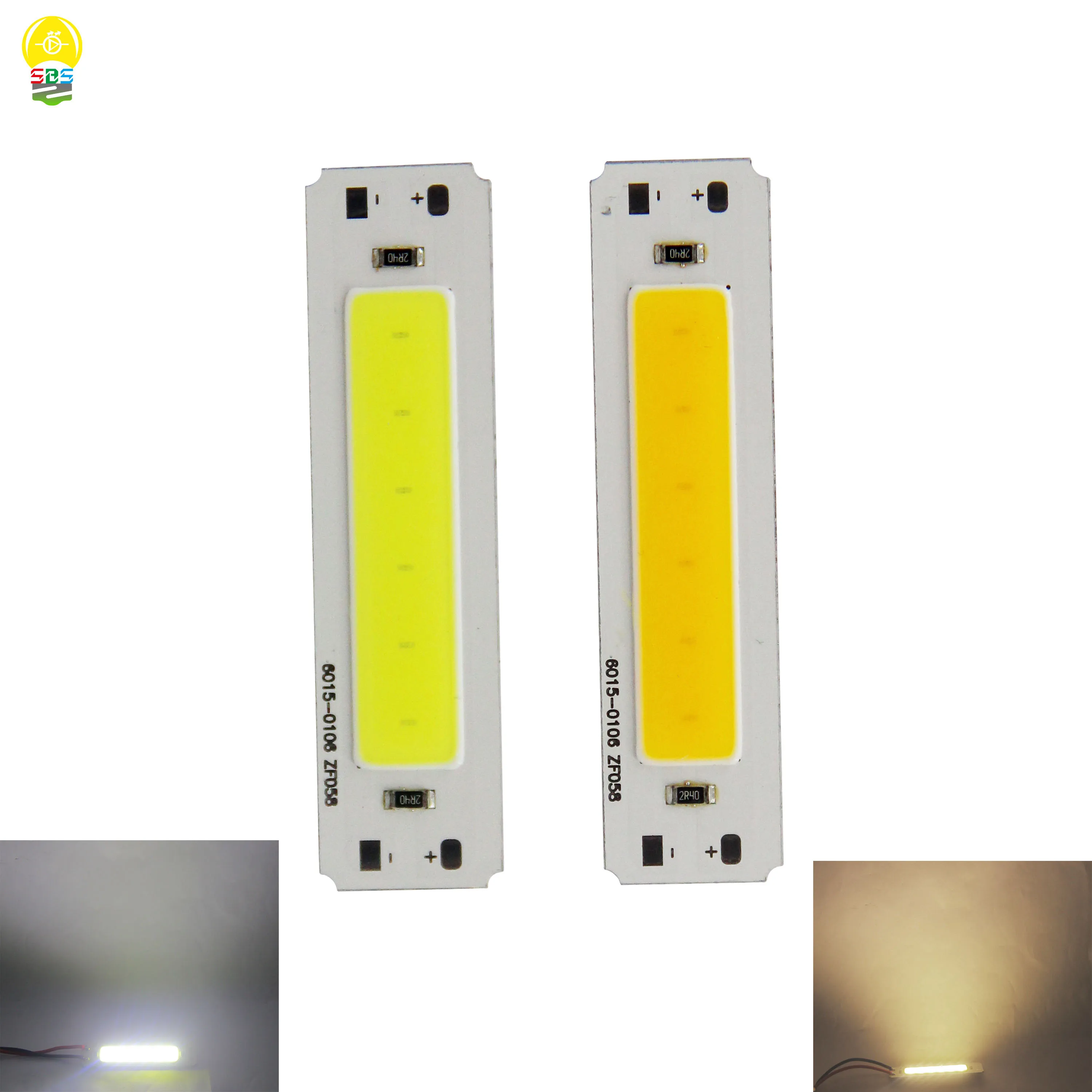 60*15mm DC 5V USB led light source 2W LED COB Chip on board warm cold white strip bar lighting bulb for DIY work lights