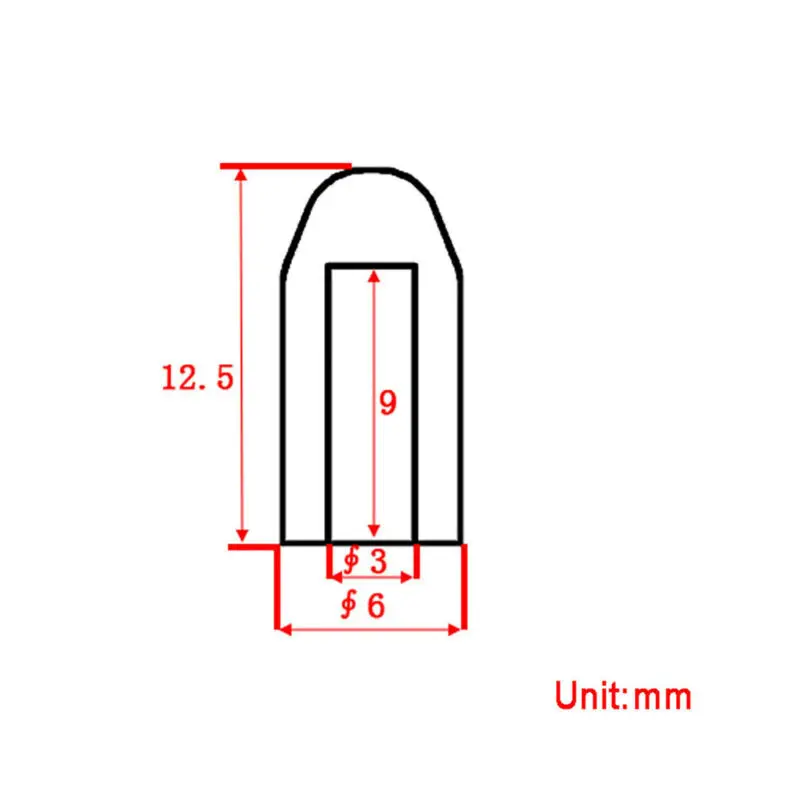 10 Chiếc Trắng/Đen/Cam-Đỏ Cao Su Silicone Cắm 3*6*9Mm Cấp Bao Da mũ Lưỡi Trai Tẩy Trống Đầu Cắm Cho Ống Hút Kiêm Bật Lửa