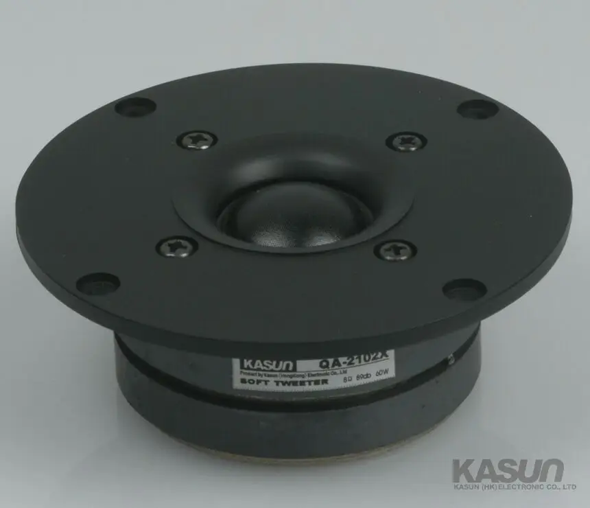 1Pieces Original KASUN QA-2102X Silk film Anti-Magnetic 4-Inch Super Tweeter Unit Impedance 8 Ohm Power 60W