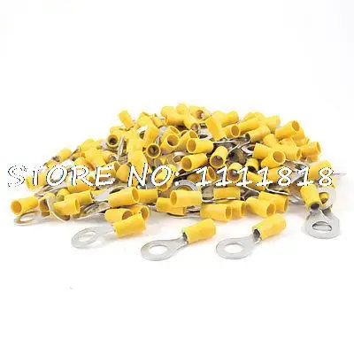 

500Pcs PVC Insulated Sleeve Ring Terminal Cable Lug RV5.5-8 for AWG 12-10 4-6mm